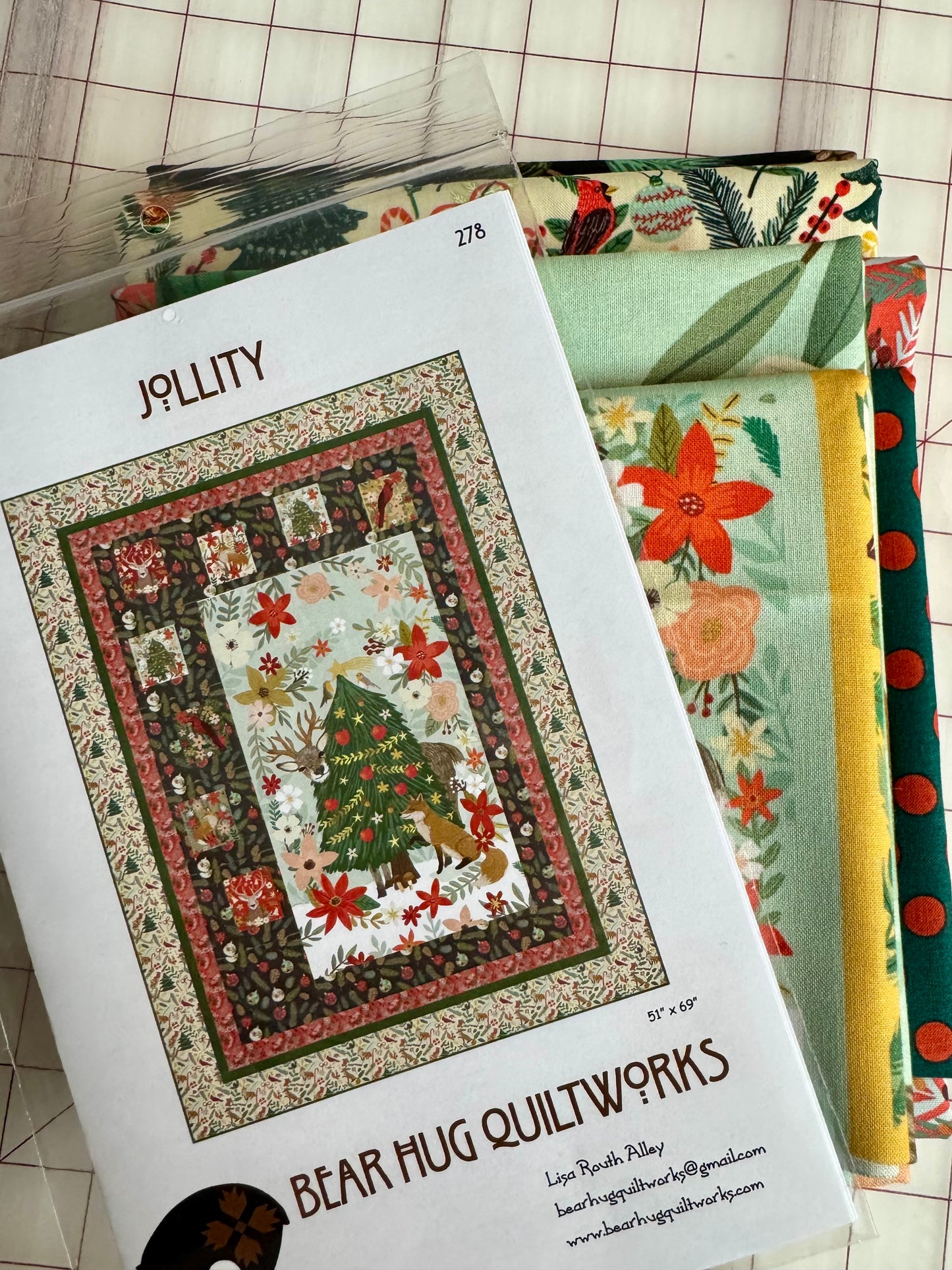 JOLLITY QUILT KIT -  Mia Charro for FreeSpirit Fabrics 51" x 69"