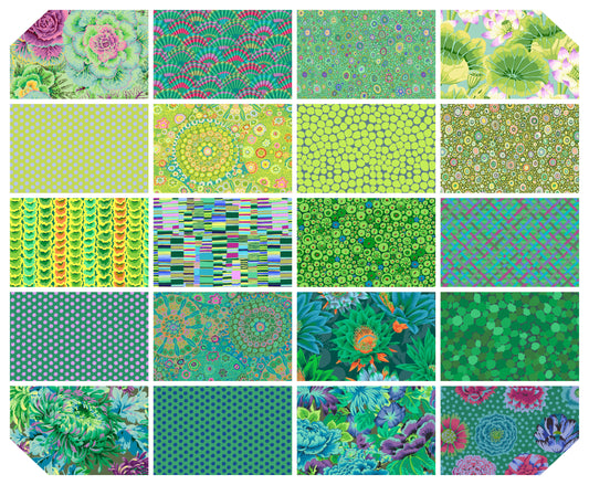 2.5" 40pcs CLASSIC PLUS DESIGN ROLL- MEADOW FB4DRGP  Kaffe Fassett Collective