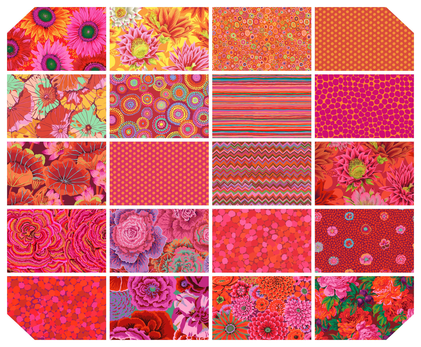 2.5" 40pcs CLASSIC PLUS DESIGN ROLL- VINEYARD FB4DRGP  Kaffe Fassett Collective