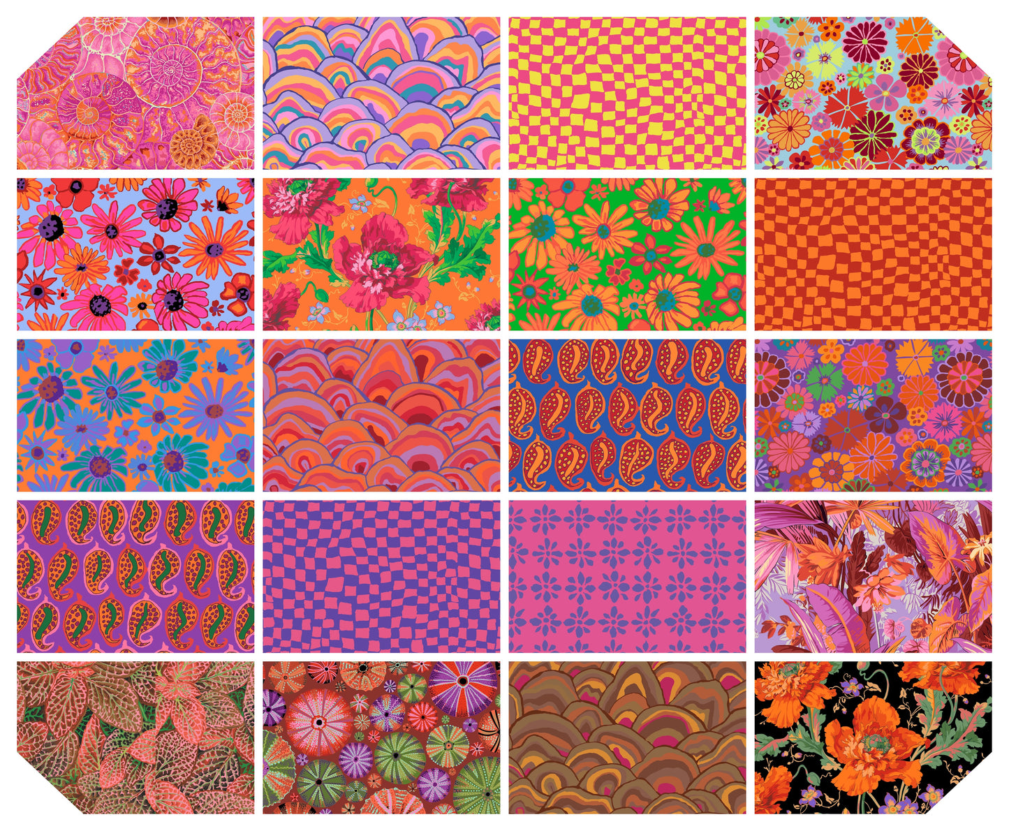 6" 20pcs DESIGN ROLL- HOT FB4DSGP  Kaffe Fassett Collective AUGUST 2024