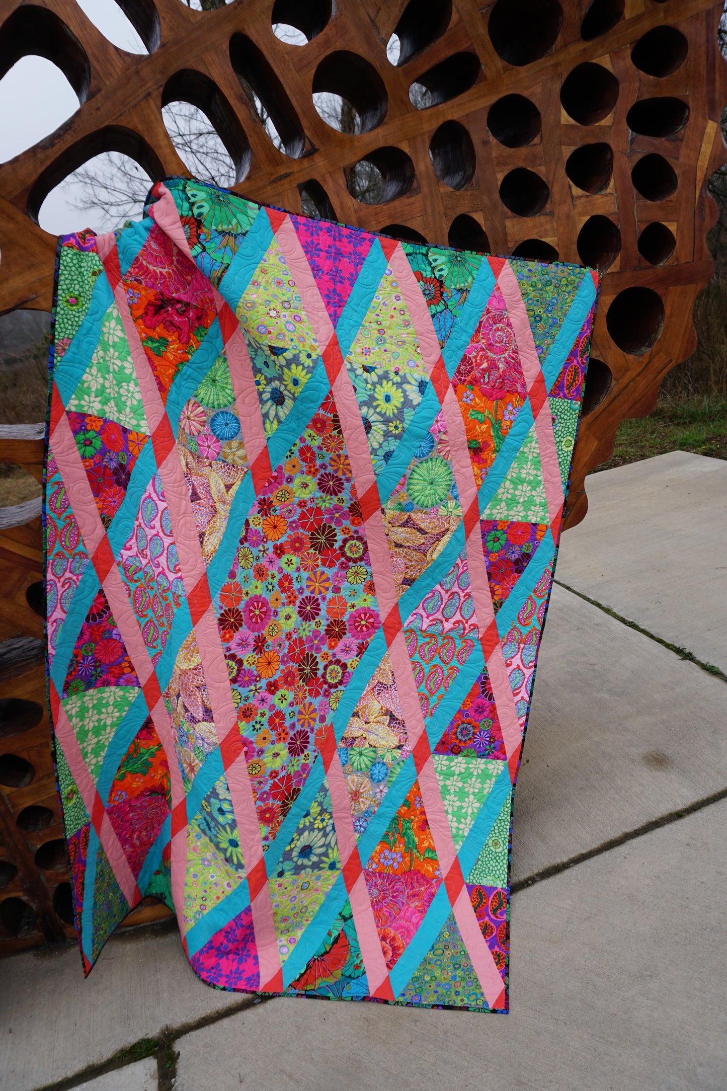 RAINBOW SHERBET DIAMONDS IN THE ROUGH Quilt Kit -  50" X 70 3/8"  - Kaffe Fassett Collective