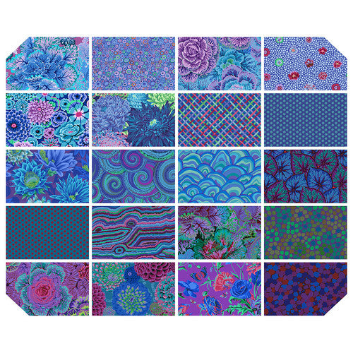 2.5" 40pcs CLASSIC PLUS DESIGN ROLL- ROYAL FB4DRGP  Kaffe Fassett Collective