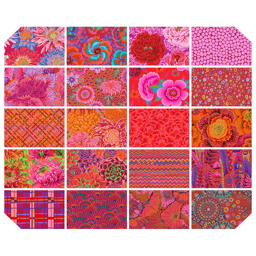 2.5" 40pcs CLASSIC PLUS DESIGN ROLL- RUBY FB4DRGP  Kaffe Fassett Collective