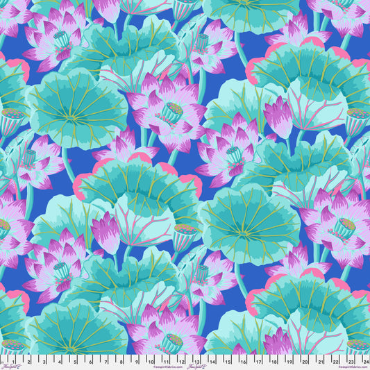 PRE-ORDER LAKE BLOSSOMS Turquoise PWGP093 Kaffe Fassett Collective August 2025