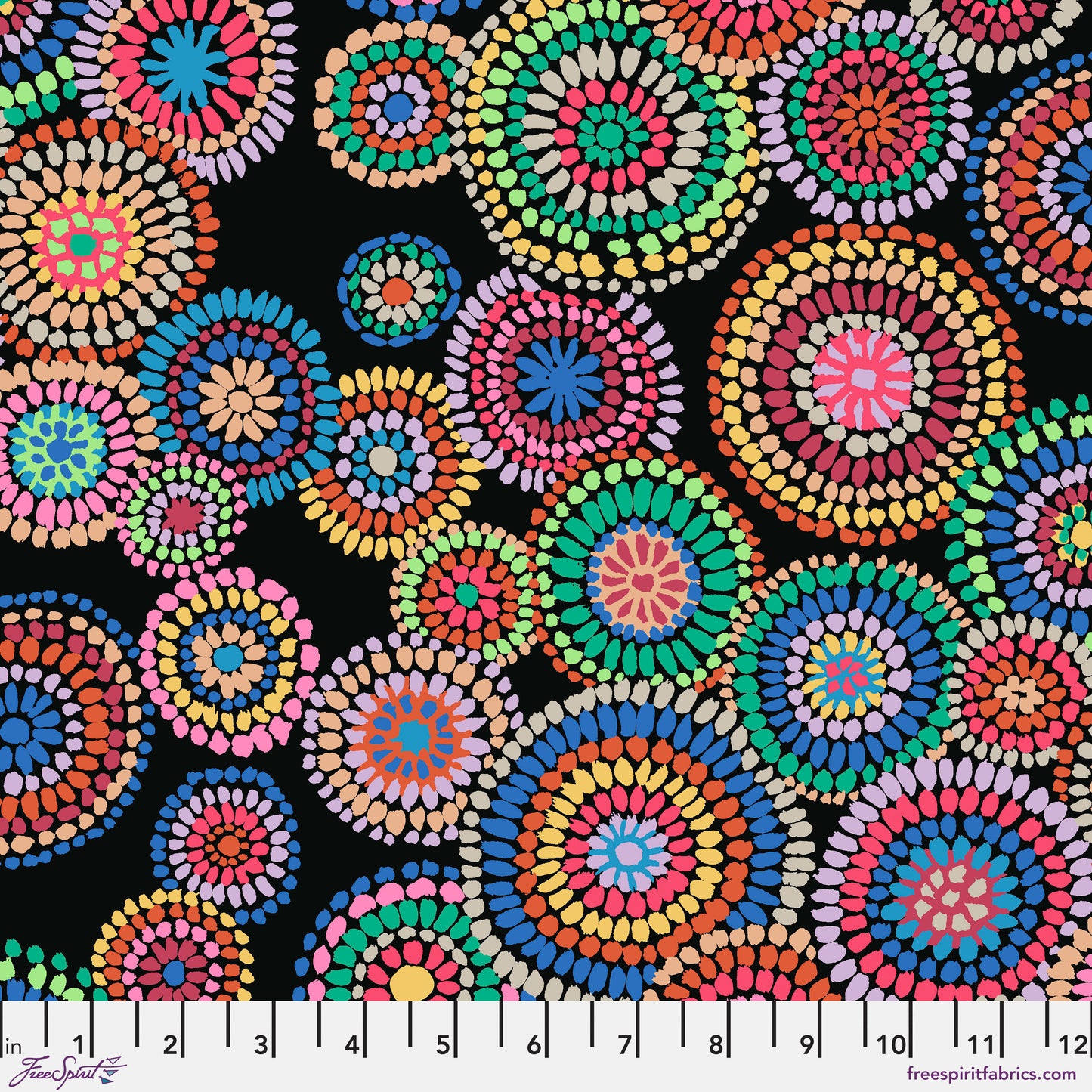 ***SALE*** MOSAIC CIRCLES BLACK PWGP176 Kaffe Fassett