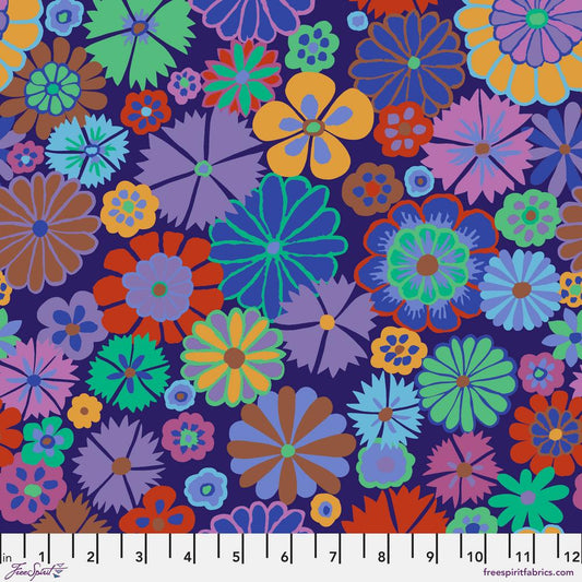 FOLK FLOWER Purple PWGP204 Kaffe Fassett Collective AUGUST 2024