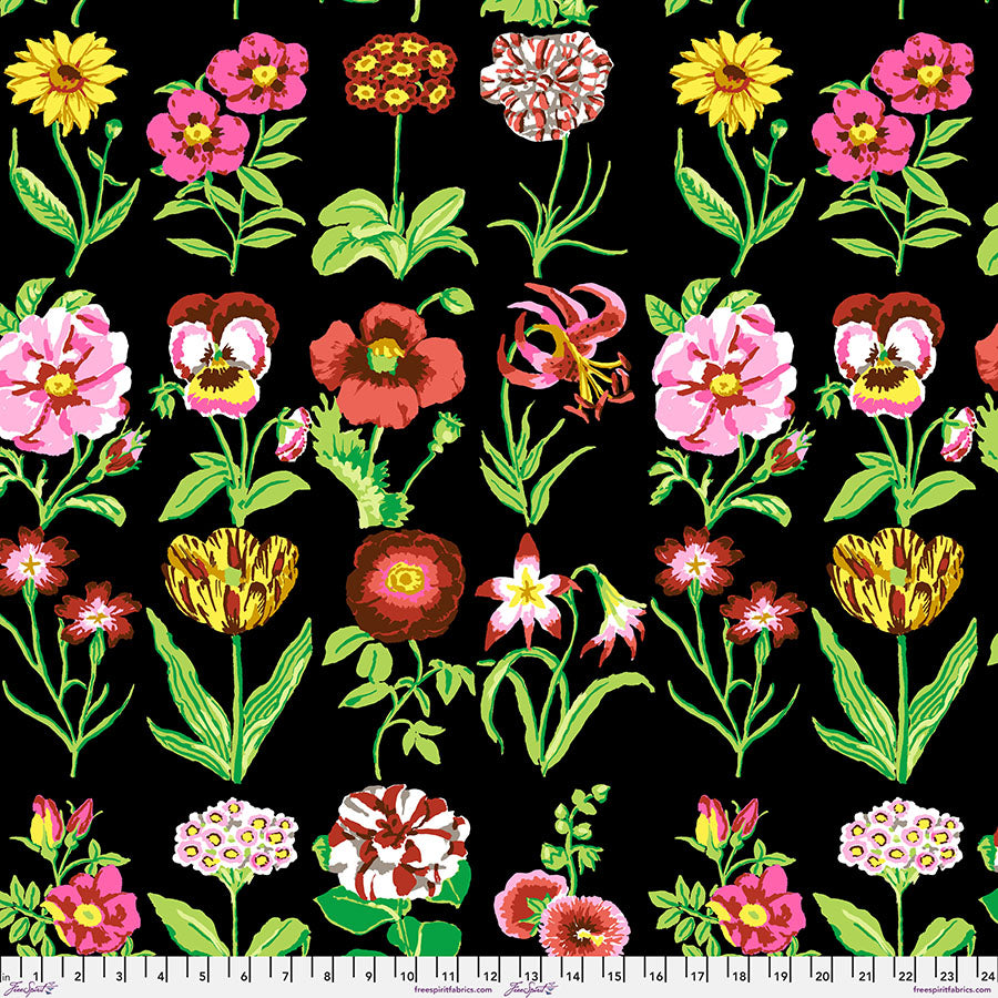 PRE-ORDER! FLOWER STUDIES Black PWGP205 Kaffe Fassett Collective FEBRUARY 2025