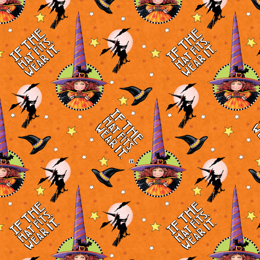 PRE-ORDER - THE HAT FITS - Orange - Spooky Cute Halloween PWMY007.ORANGE Mary Englebreit - May 2025