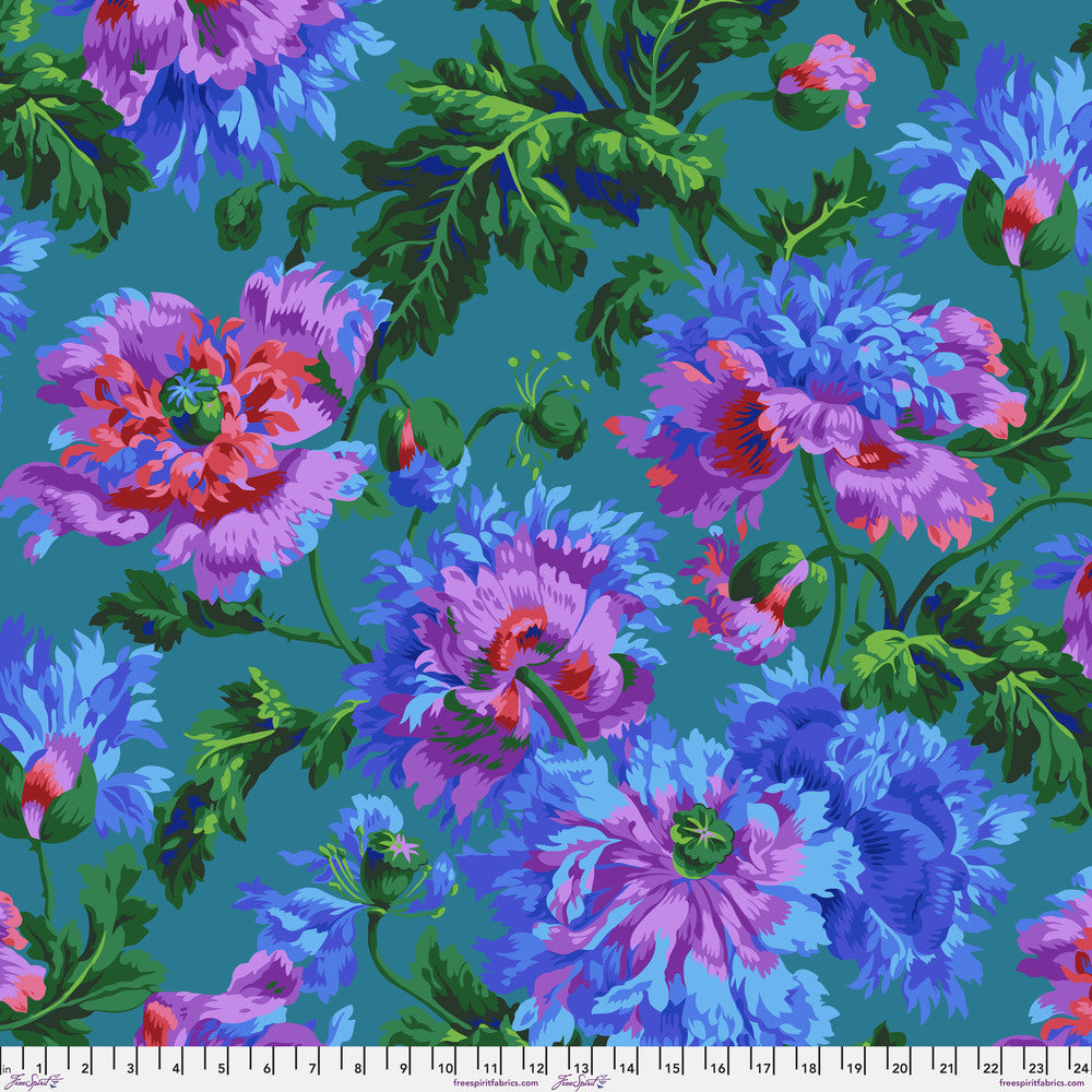 OOP GARDEN PARTY BLUE PWPJ020 PHILIP JACOBS Kaffe Fassett Collective F ...