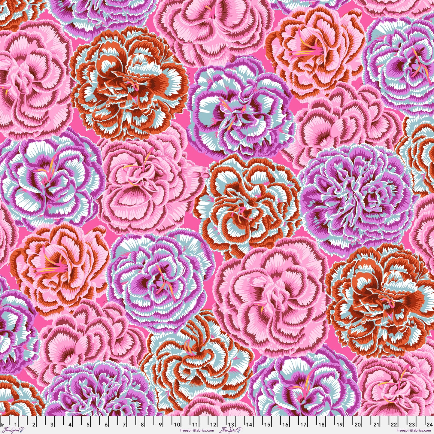 PRE-ORDER PICOTEE CARNATIONS Pink PWPJ133 Kaffe Fassett Collective August 2025