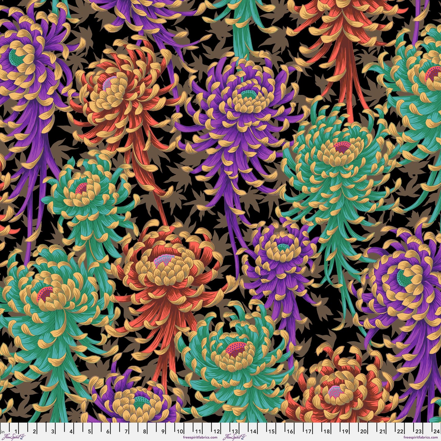 PRE-ORDER SPIDER MUMS Dark PWPJ135 Kaffe Fassett Collective August 2025