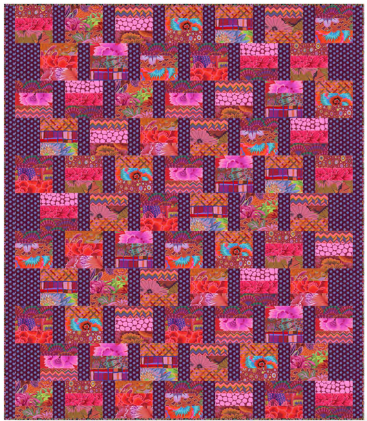 WHARF STREET QUILT KIT - Ruby - Kaffe Fassett Collective Fabrics