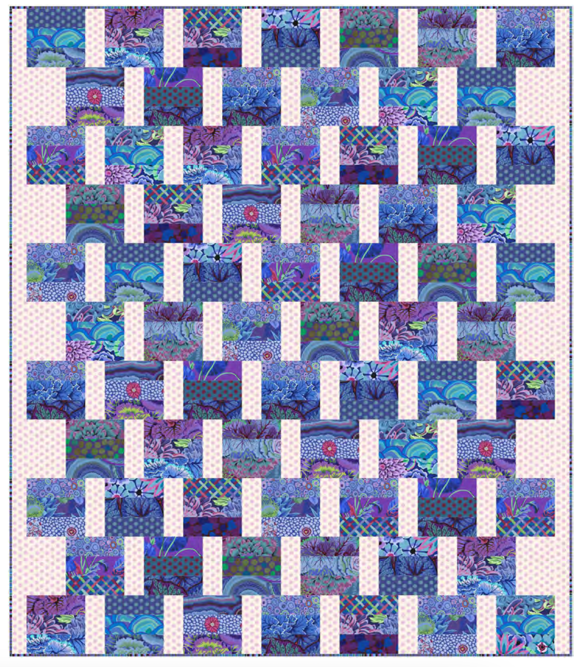 WHARF STREET QUILT KIT - Royal - Kaffe Fassett Collective Fabrics