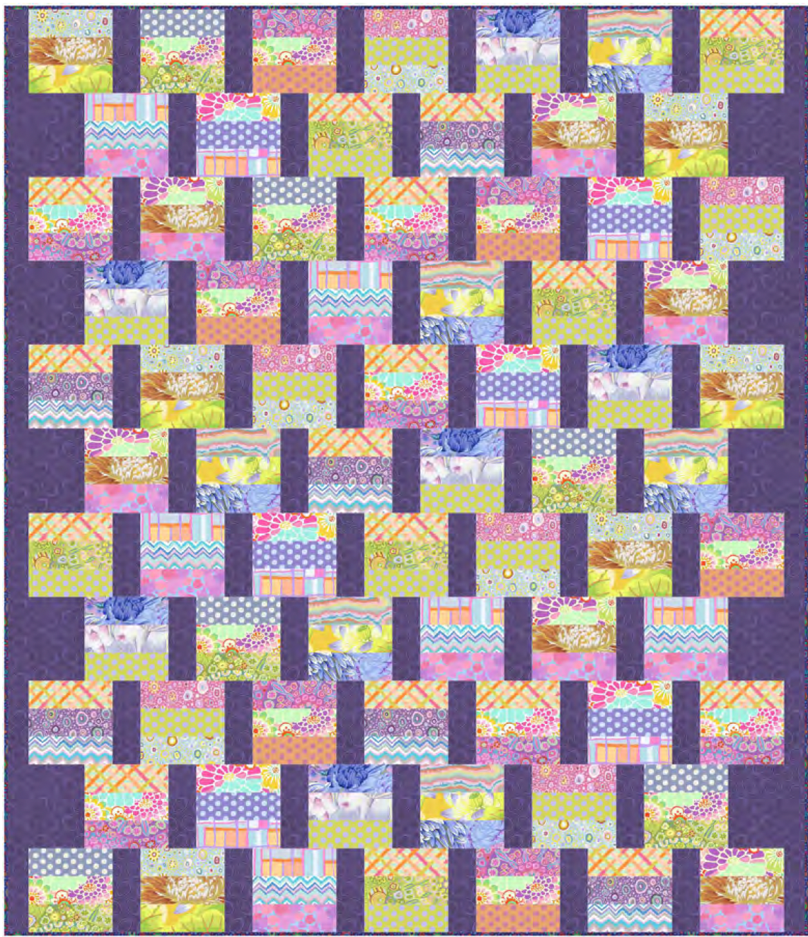 WHARF STREET QUILT KIT - Sorbet - Kaffe Fassett Collective Fabrics