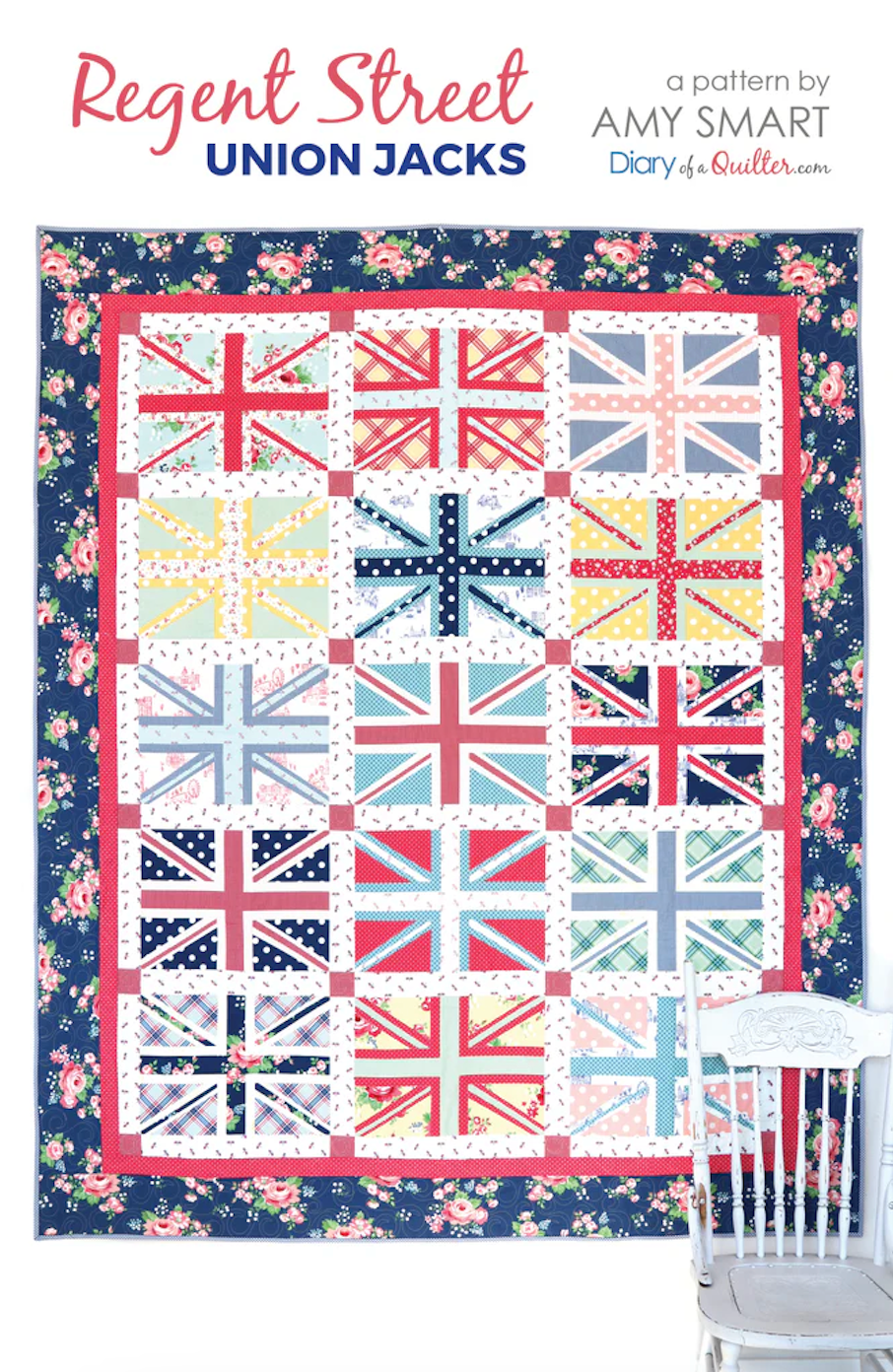 Regent Street Union Jack Quilt - Paper Pattern