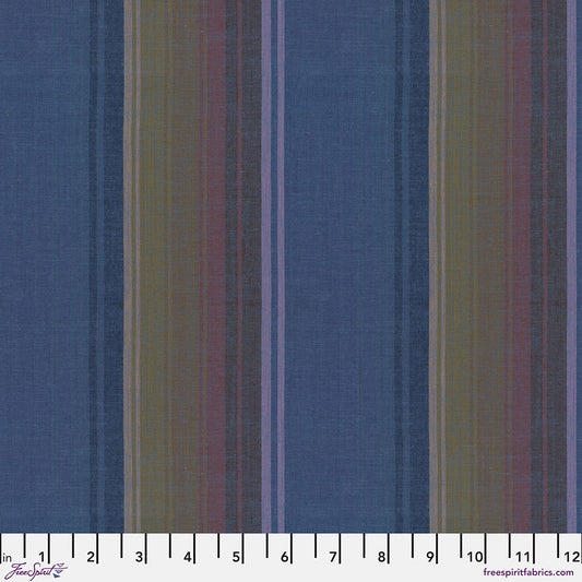 PRE-ORDER! WOVEN STRIPES EXOTIC STRIPE Denim WSGP004 Kaffe Fassett Collective FEBRUARY 2025