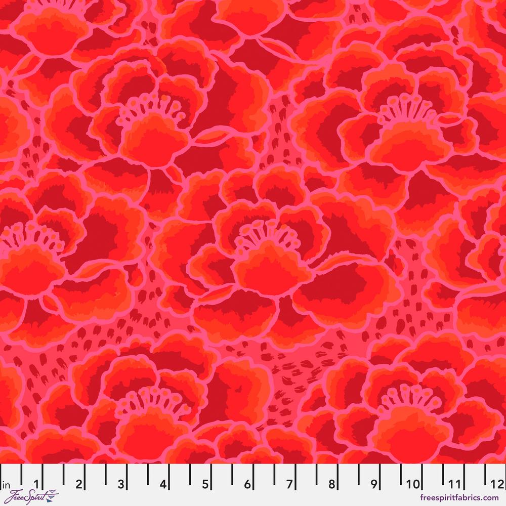 TONAL FLORAL RED GP197 - KAFFE FASSETT FEBRUARY 2023